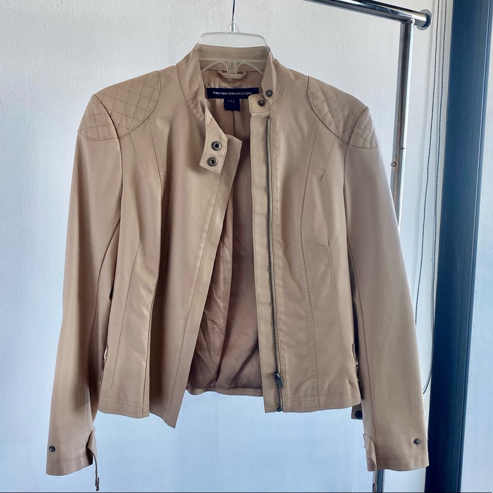 French Connection faux leather jacket, Size 6